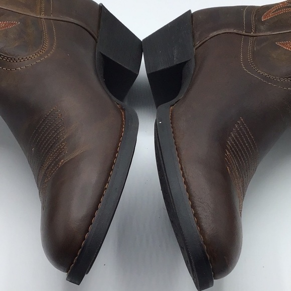 Ariat Heritage Round Up Brown Embroidered Western Boot 4 LR Size 9.5 B - Picture 7 of 16